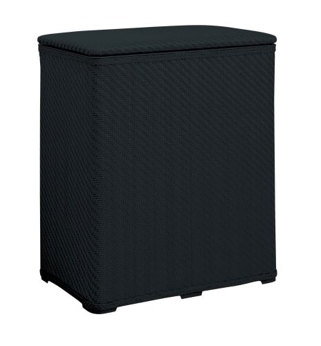 Allure Home Creations Easy To Set Up KD Wicker Hamper, Black